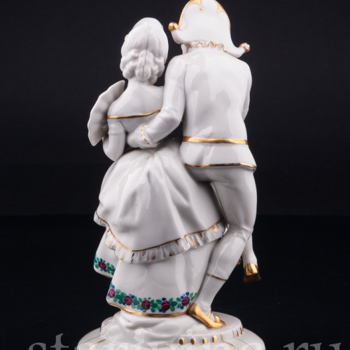 Фигурка пары из фарфора Арлекин и Коломбина, Hertwig & Co, Германия, 1920-30 гг.
