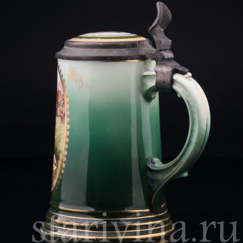 Лоэнгрин, Рыцарь Лебедя, кружка 1/2 л, Rosenthal, Германия, кон. 19 - нач. 20 вв