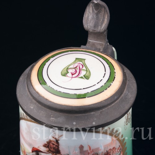 Лоэнгрин, Рыцарь Лебедя, кружка 1/2 л, Rosenthal, Германия, кон. 19 - нач. 20 вв