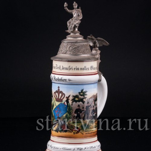 Антикварная Полковая кружка 55-го пехотного полка, Германия, 1905 г.