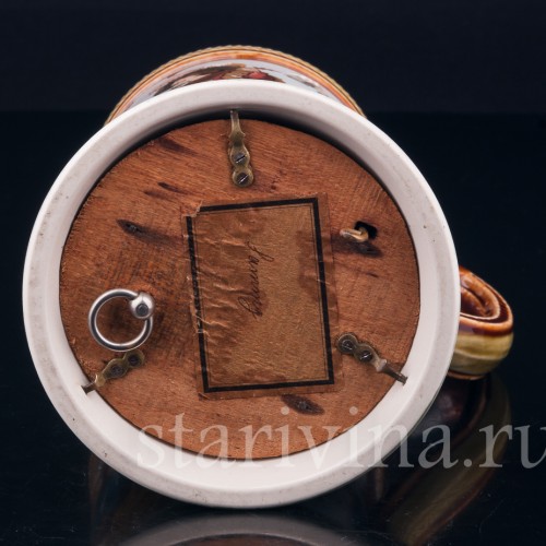 Старинная пивная кружка Ландскнехты, с музыкальной шкатулкой 1/2 л, Villeroy & Boch, Германия, 1910 г.