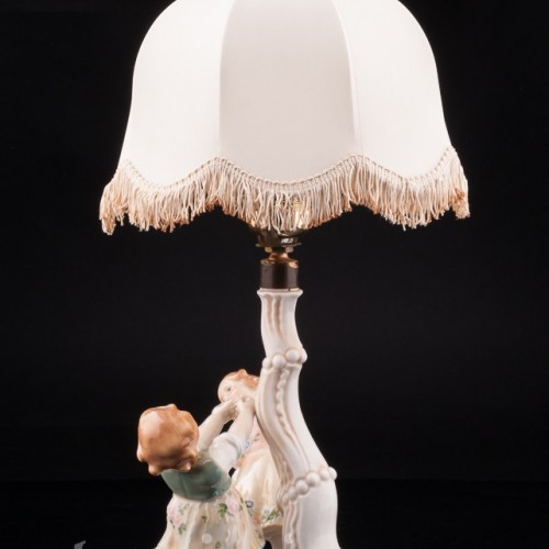 Играющие дети, лампа, Karl Ens, Германия, 1920-30 гг