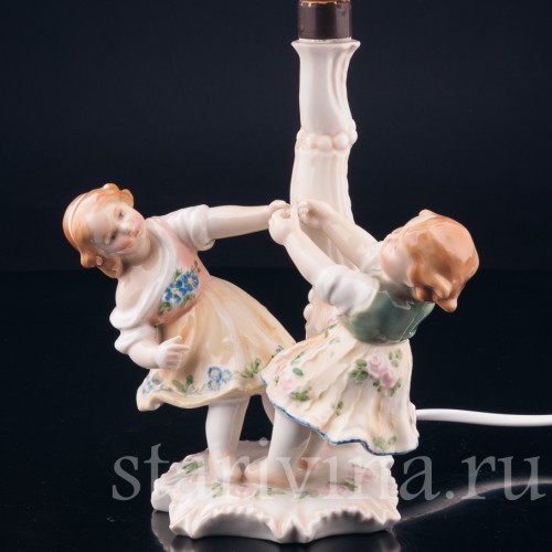 Играющие дети, лампа, Karl Ens, Германия, 1920-30 гг