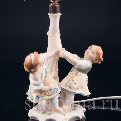 Играющие дети, лампа, Karl Ens, Германия, 1920-30 гг