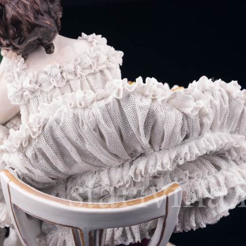 Балерина на кресле, кружевная, Volkstedt, Германия, до 1935 г