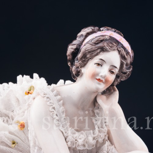 Балерина на кресле, кружевная, Volkstedt, Германия, до 1935 г