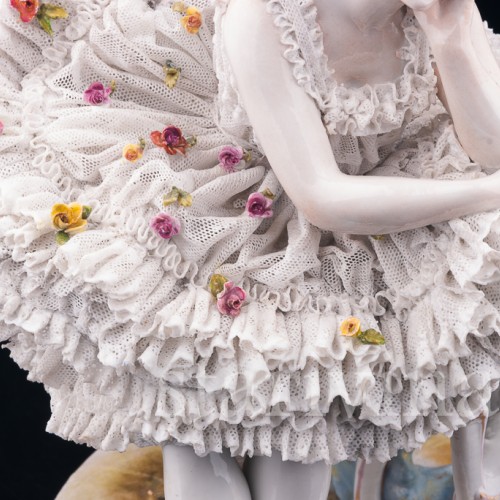 Балерина на кресле, кружевная, Volkstedt, Германия, до 1935 г