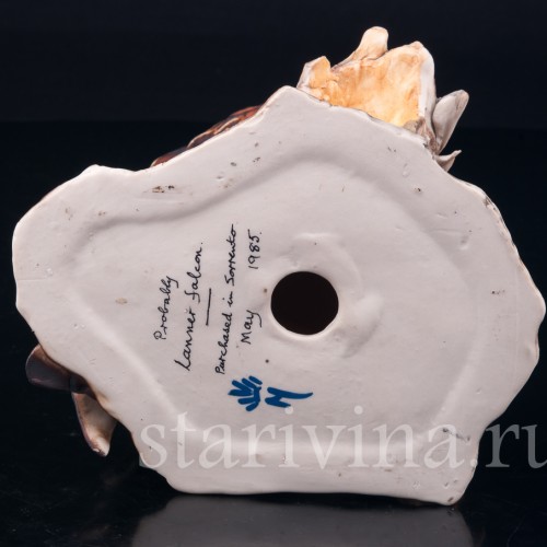 Статуэтка птицы из фарфора Сокол, Capodimonte, Италия, 1985 г.