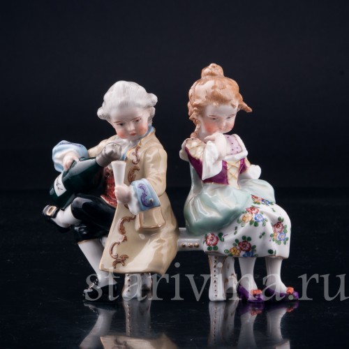 На скамейке, Дрезден, Германия, 1890-1927 гг