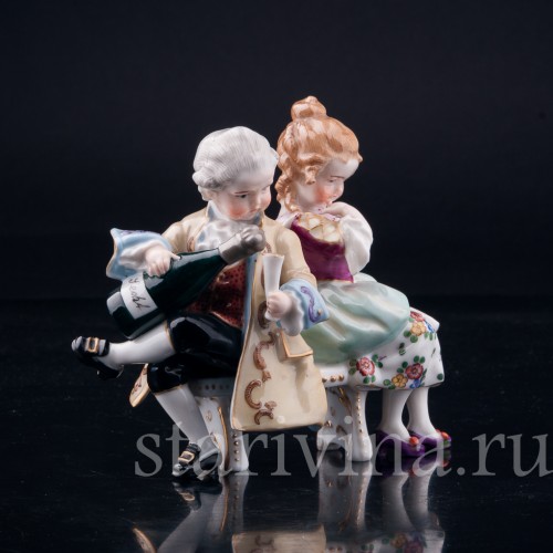 На скамейке, Дрезден, Германия, 1890-1927 гг