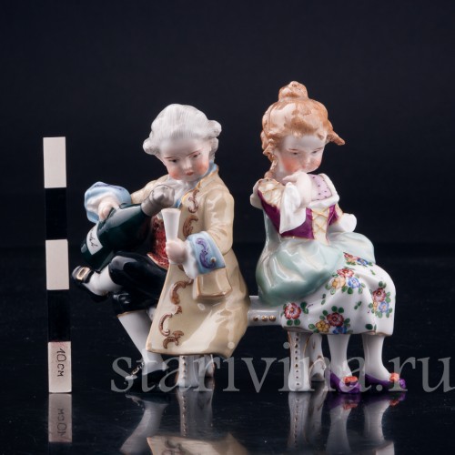 На скамейке, Дрезден, Германия, 1890-1927 гг