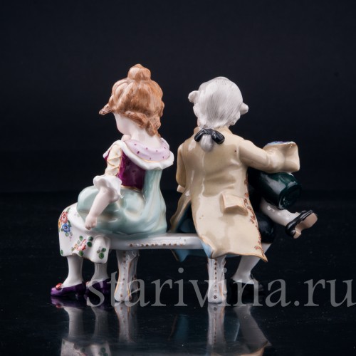 На скамейке, Дрезден, Германия, 1890-1927 гг