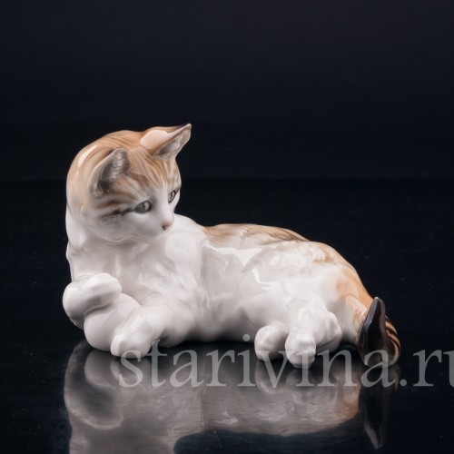 Котенок играющий с мячом, Hutschenreuther, Германия, 1960 гг