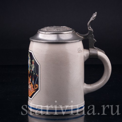 Старинная Кружка Общества Баварских стрелков, Steuler & Co, Германия, пер. пол. 20 в.