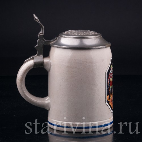 Старинная Кружка Общества Баварских стрелков, Steuler & Co, Германия, пер. пол. 20 в.