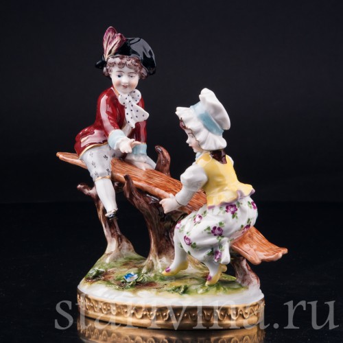 Дети на качелях, Volkstedt, Германия, вт. пол. 20 в