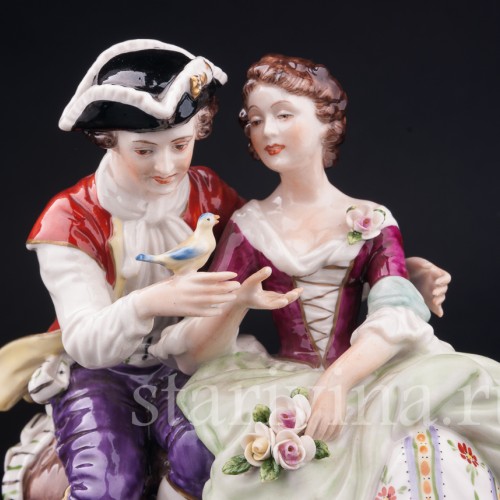 Пара с птичкой, Rudolf Kammer, Германия, вт. пол. 20 в