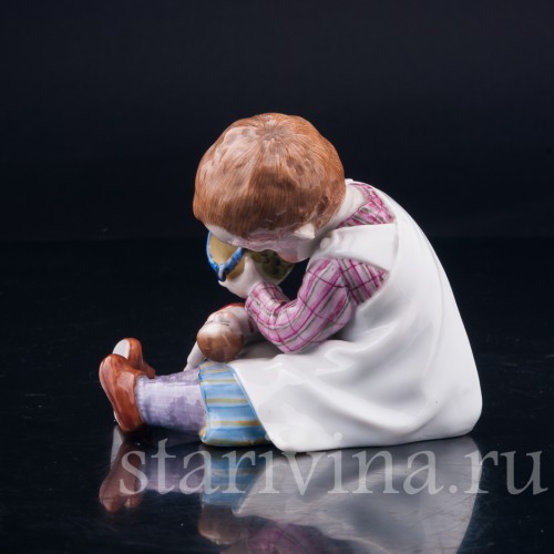 Девочка, поящая куклу, E. A. Muller, Германия, нач. 20 в