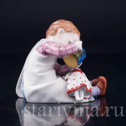 Девочка, поящая куклу, E. A. Muller, Германия, нач. 20 в