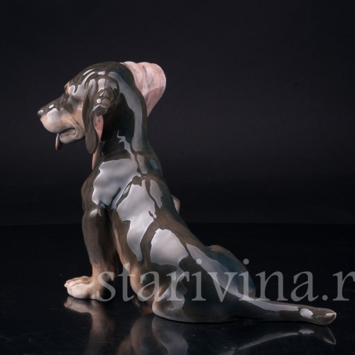 Фарфоровая статуэтка собаки Такса с завернутым ухом, Royal Copenhagen, Дания, 1963 г.