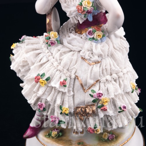 Анна Павлова в роли Китри, кружевная, Volkstedt, Германия, до 1935 г