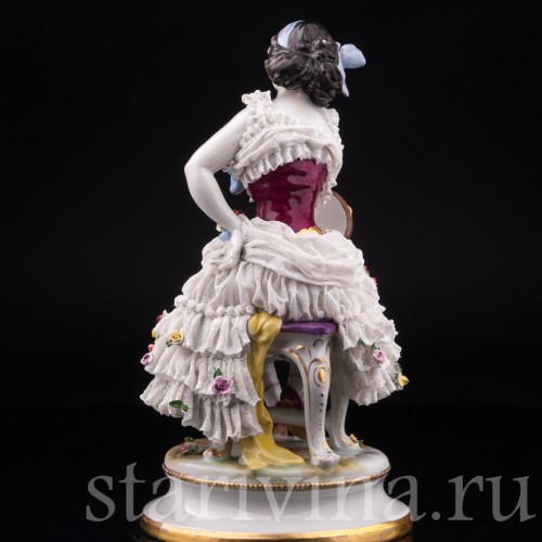 Анна Павлова в роли Китри, кружевная, Volkstedt, Германия, до 1935 г