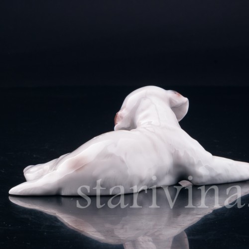 Фигурка собаки из фарфора Лежащий щенок, Rosenthal, Германия, 1928 г.