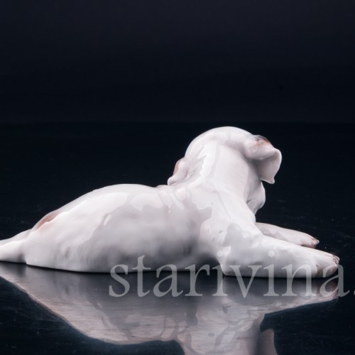 Фигурка собаки из фарфора Лежащий щенок, Rosenthal, Германия, 1928 г.