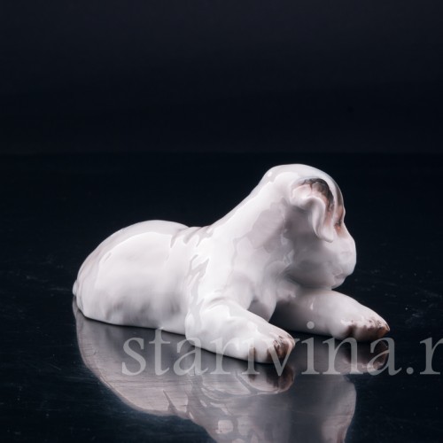 Фигурка собаки из фарфора Лежащий щенок, Rosenthal, Германия, 1928 г.