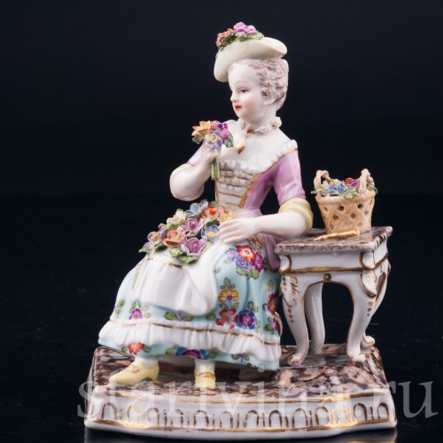 Девушка с цветами, Дрезден, Германия, 19 в