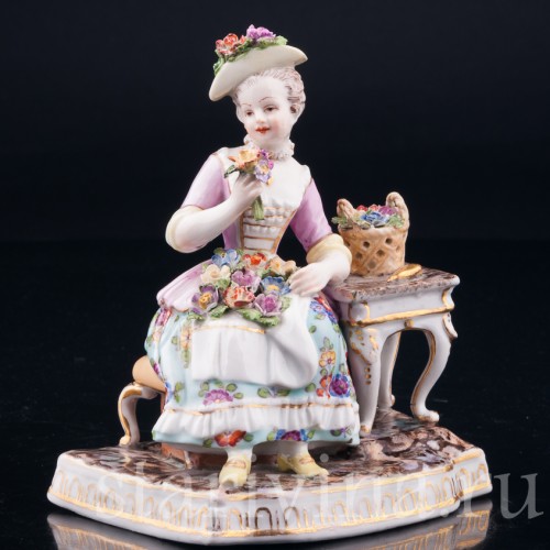 Девушка с цветами, Дрезден, Германия, 19 в