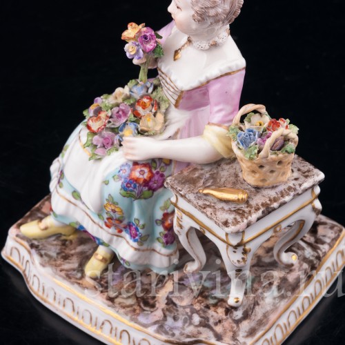 Девушка с цветами, Дрезден, Германия, 19 в