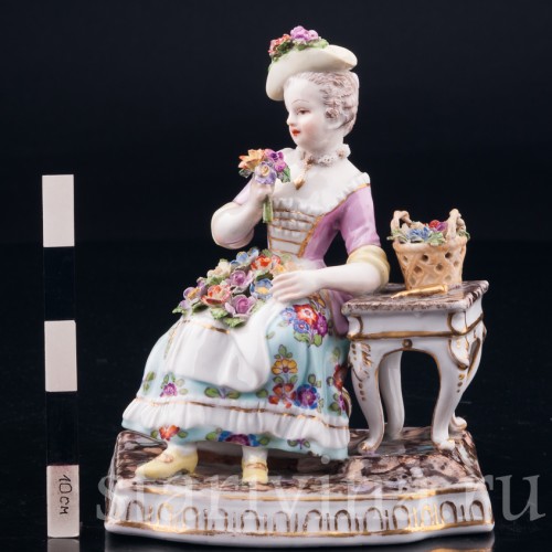 Девушка с цветами, Дрезден, Германия, 19 в