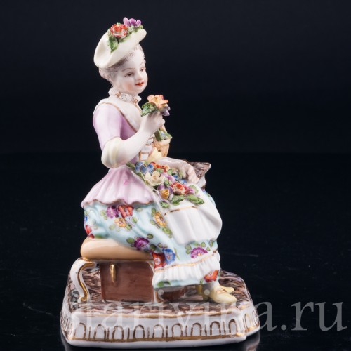 Девушка с цветами, Дрезден, Германия, 19 в