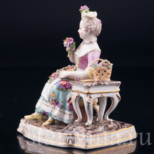 Девушка с цветами, Дрезден, Германия, 19 в