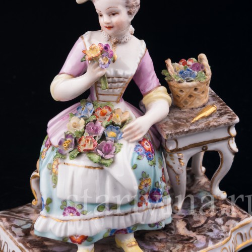 Девушка с цветами, Дрезден, Германия, 19 в