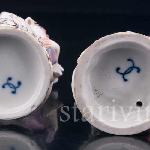 Садовники, пара с цветами, Dressel, Kister & Co, Германия, 1903-04 гг