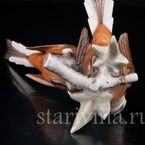 Статуэтка птиц из фарфора Длиннохвостые синицы, Hutschenreuther, Германия, вт. пол. 20 в.