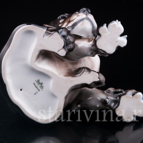 Щенок таксы черный, Rosenthal, Германия, 1950 гг