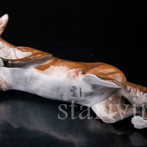 Фигурка из фарфора Крадущаяся лиса, Rosenthal, Германия, 1960 гг.