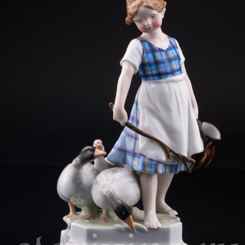 Девочка пасущая гусей, Ernst Bohne Sohne, Германия, 1920-30 гг