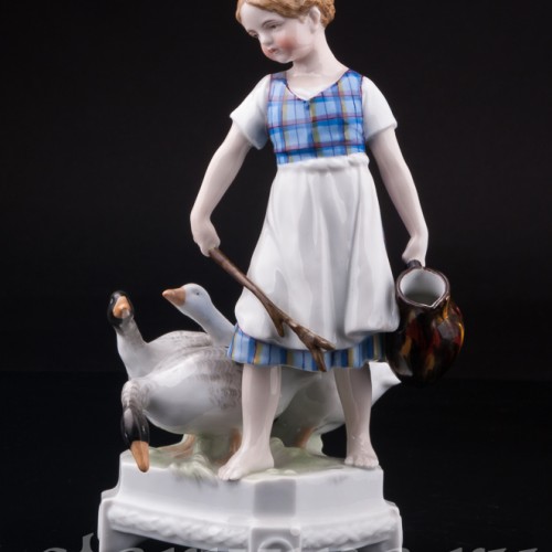 Девочка пасущая гусей, Ernst Bohne Sohne, Германия, 1920-30 гг