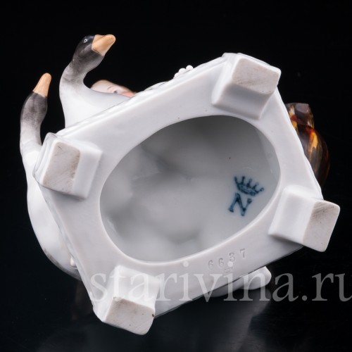 Девочка пасущая гусей, Ernst Bohne Sohne, Германия, 1920-30 гг