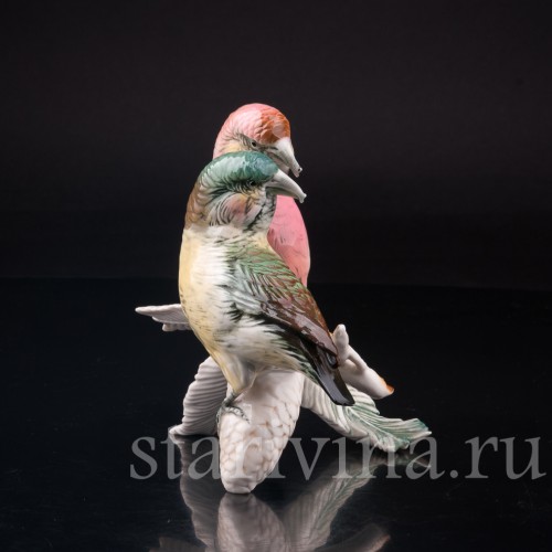 Два клеста на еловой ветке, Karl Ens, Германия, сер. 20 в