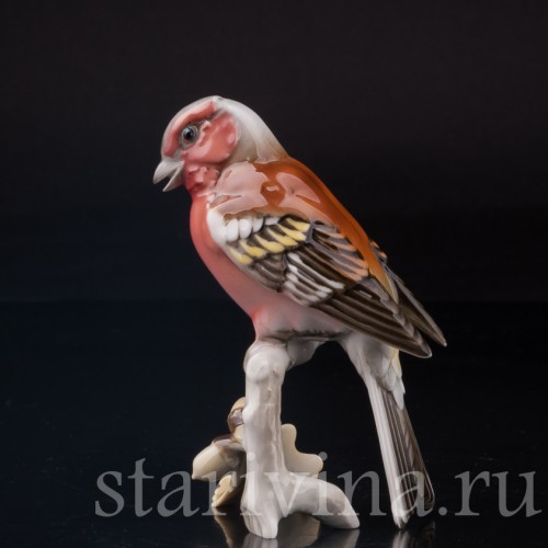 Зяблик на ветке дуба, Hutschenreuther, Германия, 1970 гг