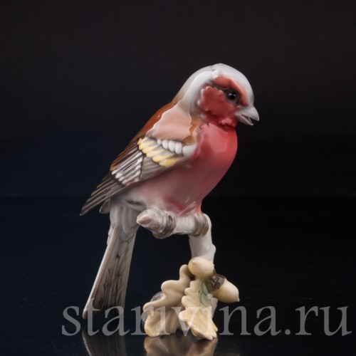 Зяблик на ветке дуба, Hutschenreuther, Германия, 1970 гг