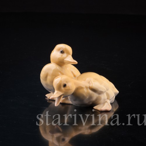 Фарфорвая статуэтка птиц Утята, Hutschenreuther, Германия, 1970 гг.