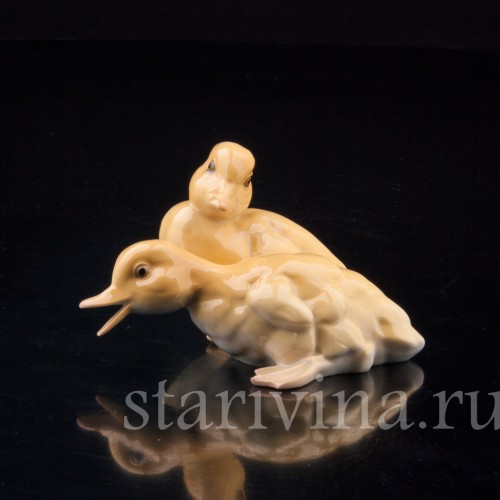 Фарфорвая статуэтка птиц Утята, Hutschenreuther, Германия, 1970 гг.