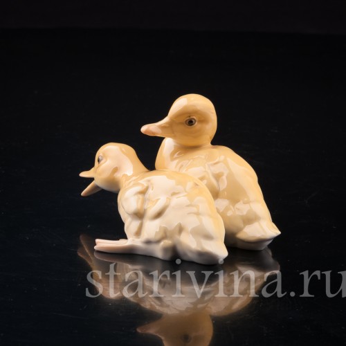 Фарфорвая статуэтка птиц Утята, Hutschenreuther, Германия, 1970 гг.