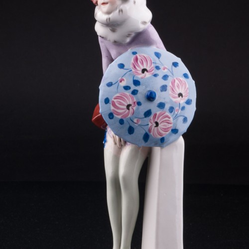 "Шаловливый ветерок", девушка с зонтиком, Carl Scheidig, Германия, нач. 20 в